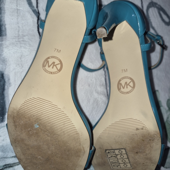 MICHAEL Michael Kors Teal Ankle-Strap High Heel Sandals - Picture 3 of 3